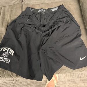 Nike Men’s Black Athletic Training Shorts with Swoosh and Tiffin Football  4xl